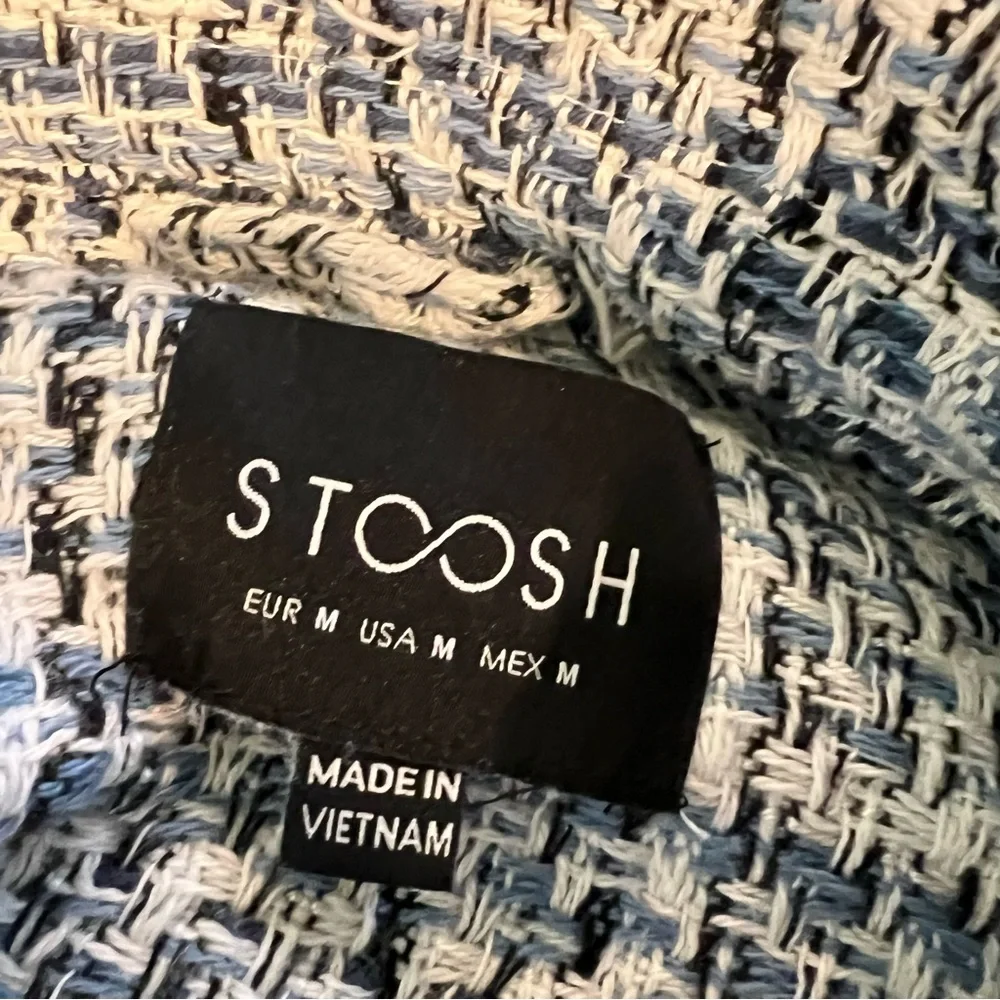 🍋 Stoosh Blue and White Button Down Knit Jacket - M - Picture 7 of 8